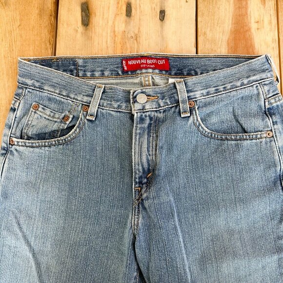 Levi's 515 Nouveau Bootcut Jeans Light Blue Wash Size 8 Vintage - Picture 4 of 9